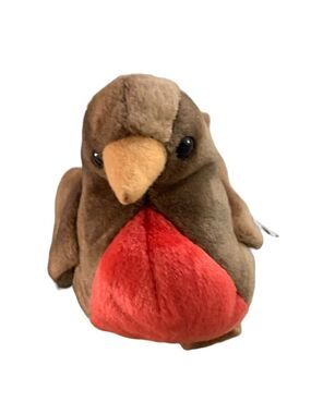 TY Beanie Babies Early The Robin Bird Toy plush error tag